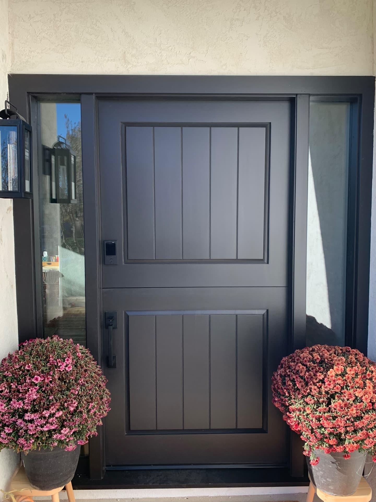ED-15 — Black Dutch Entry Door with Sidelights