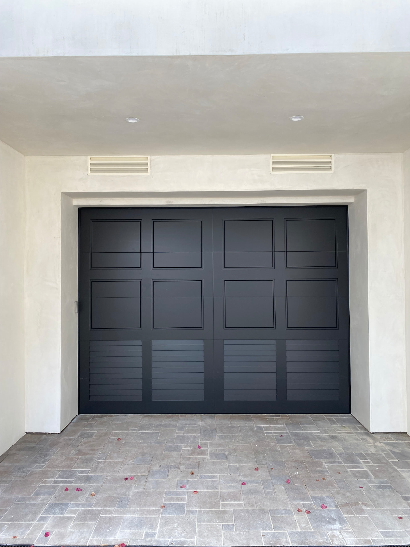 GD-23 — Paint Grade Louvered and Raised Panel Garage Door