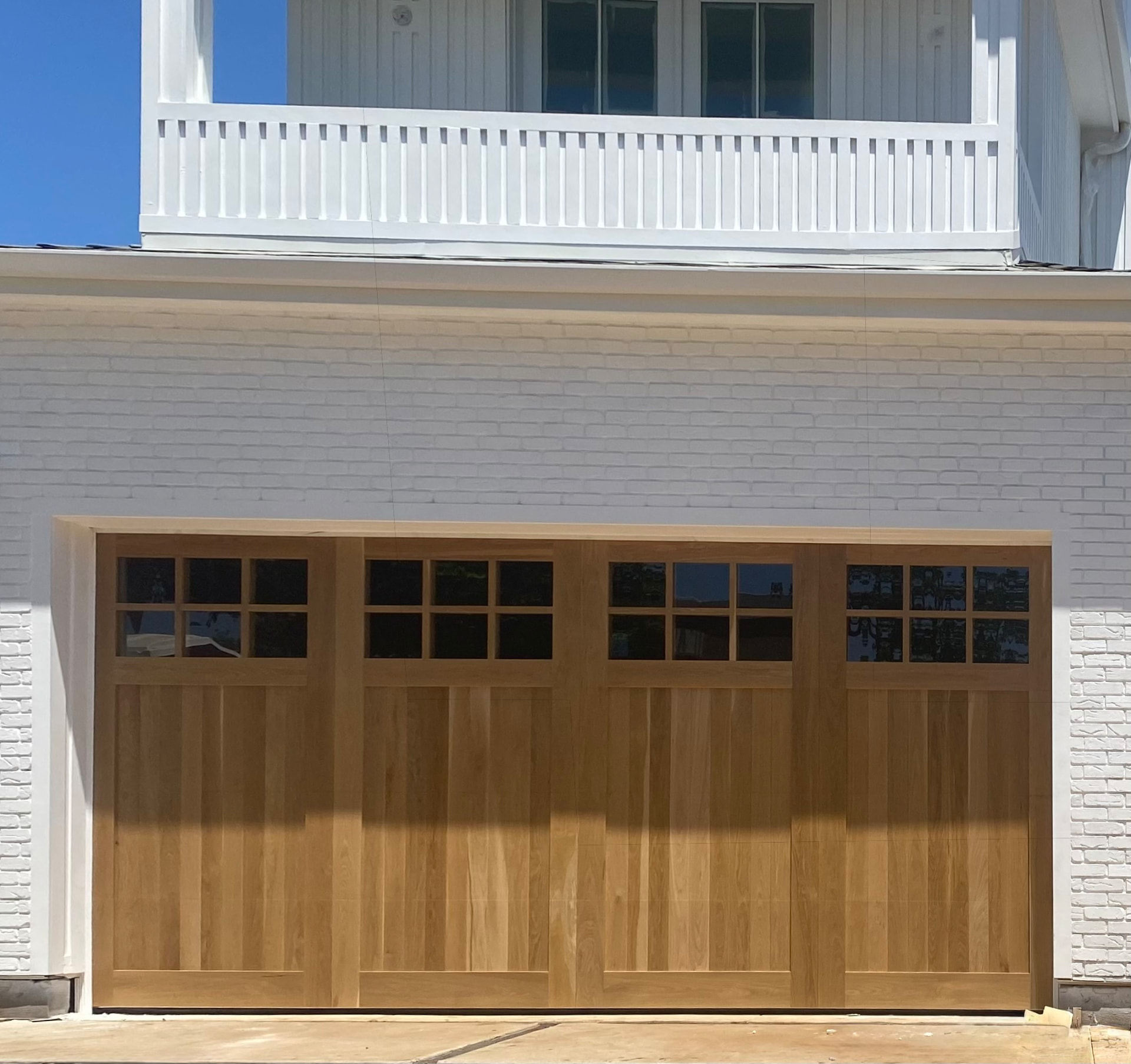 GD-12 — Farmhouse White Oak Garage Door